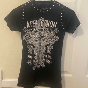 Affliction Buckle Top